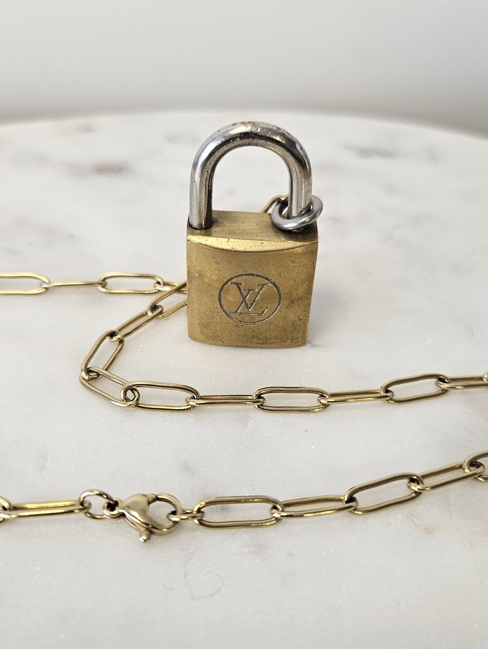 Vintage Louis Vuitton Gold and Silver Padlock